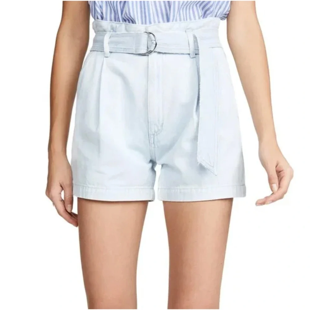 Citizens of Humanity Yvette Light Wash Paper Bag Mini Shorts • Size 25 🔴